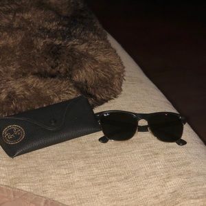 Ray Ban oversized Clubmaster sunglasses black